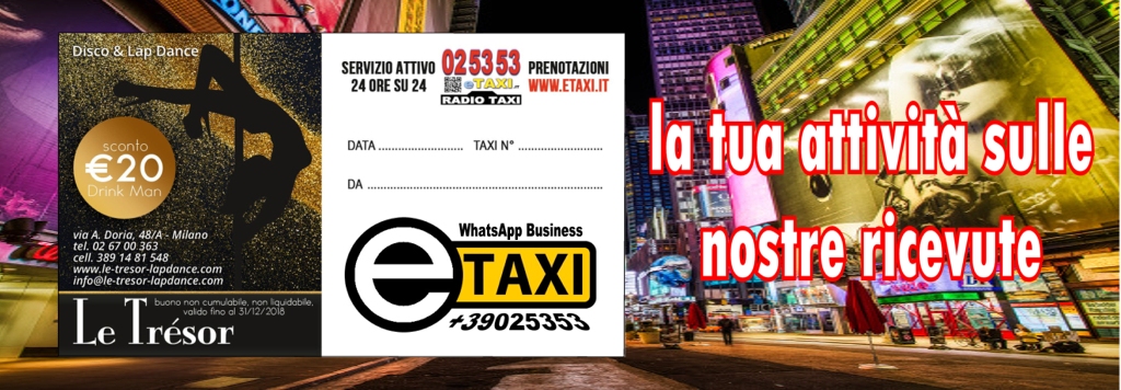 taxi pubblicità